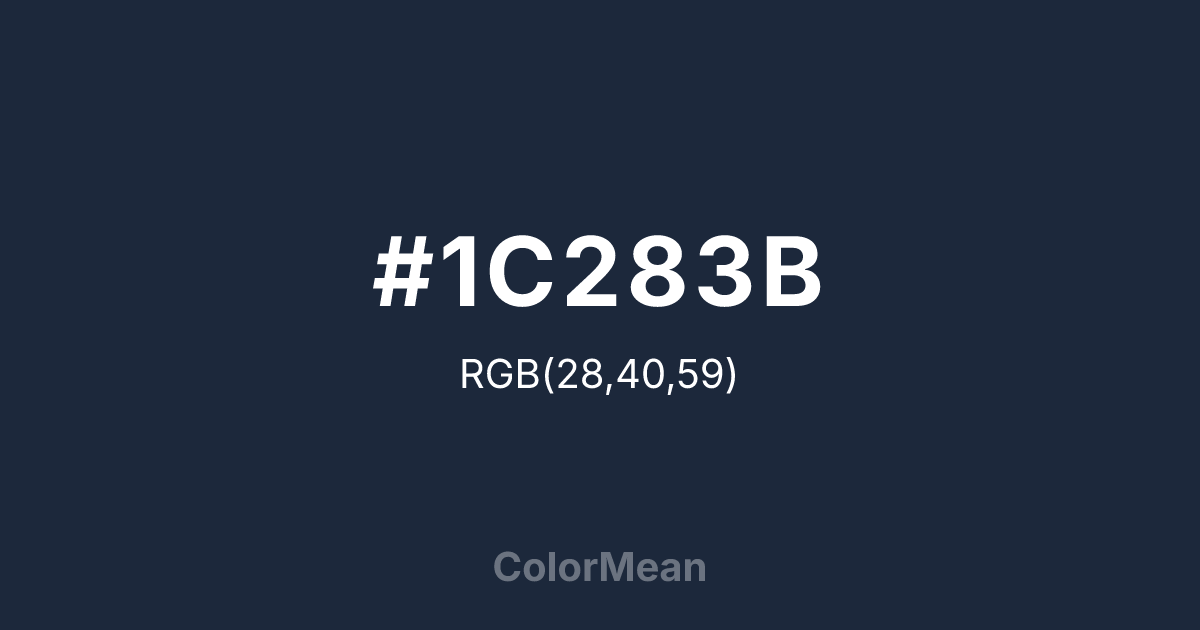 #1C283B color swatch