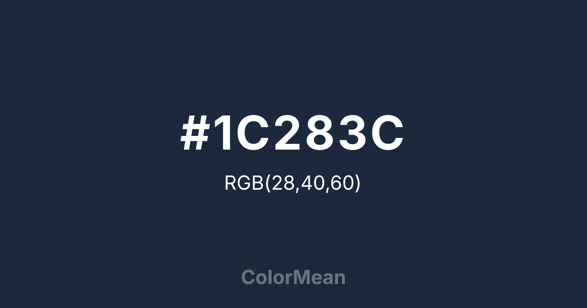 #1C283C color swatch