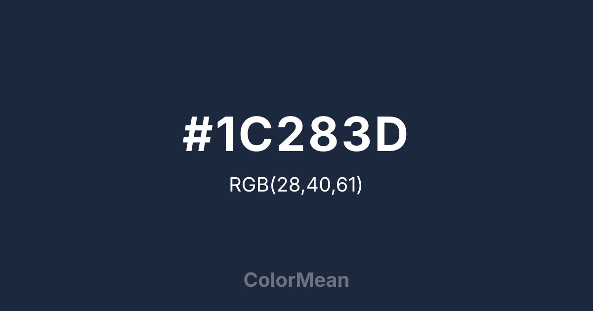 #1C283D color swatch