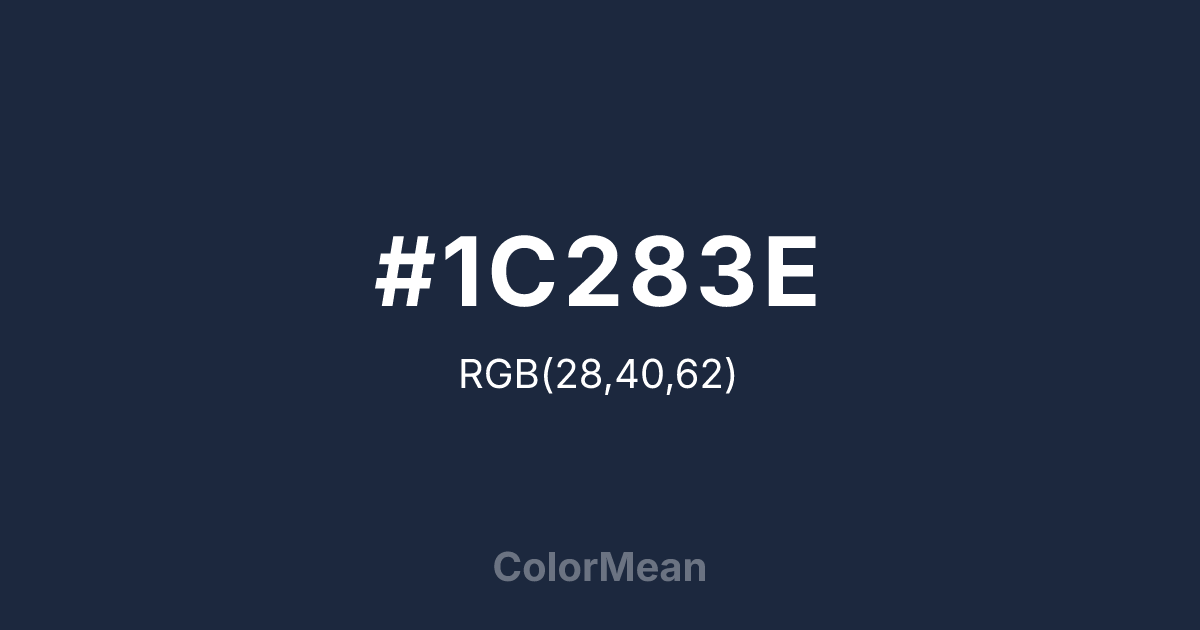 #1C283E color swatch