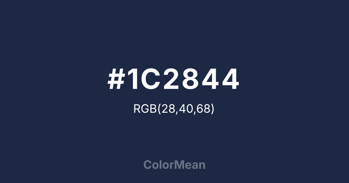 #1C2844 color swatch