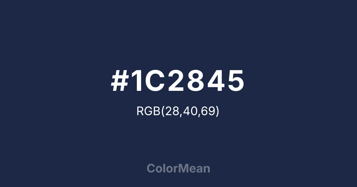#1C2845 color swatch