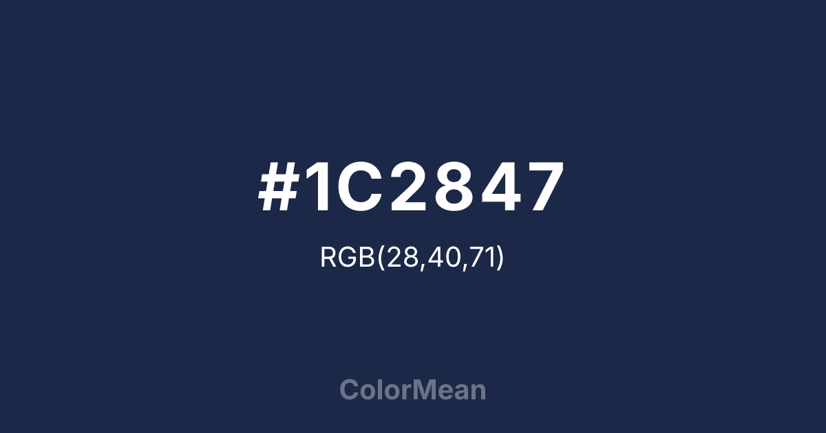 #1C2847 color swatch