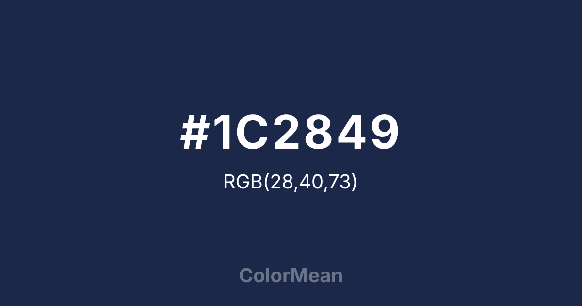 #1C2849 color swatch