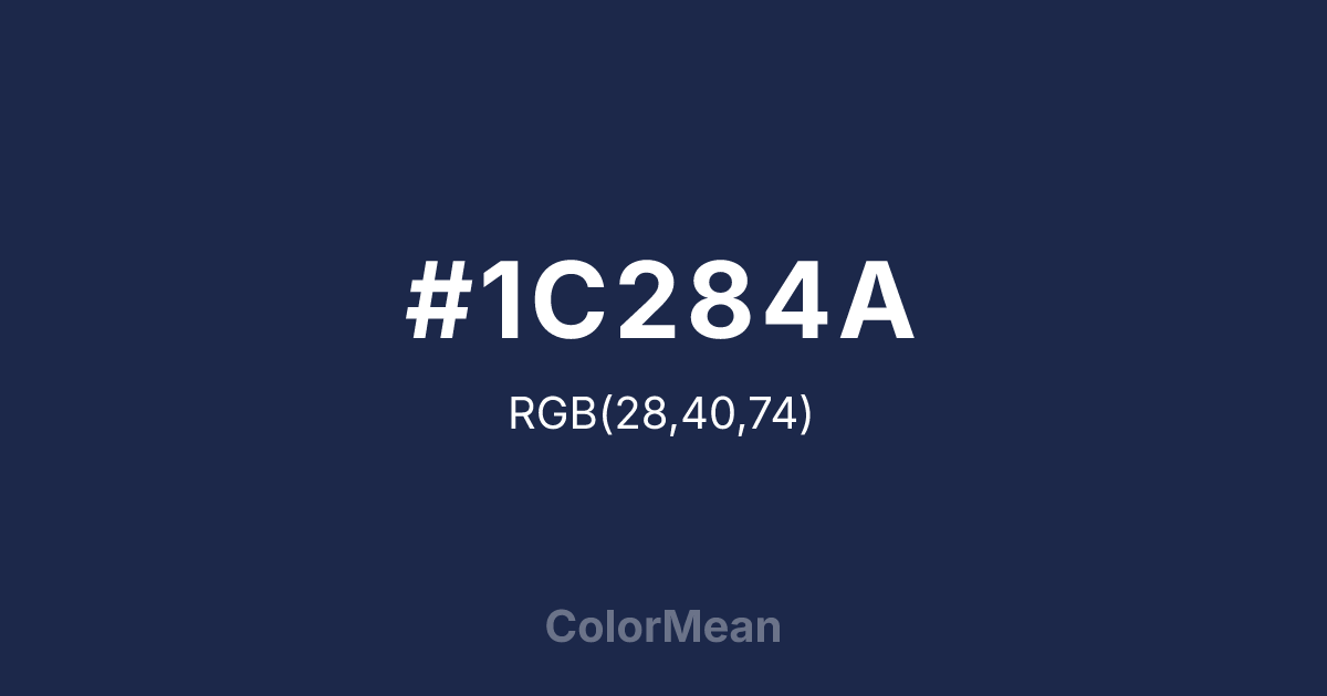 #1C284A color swatch