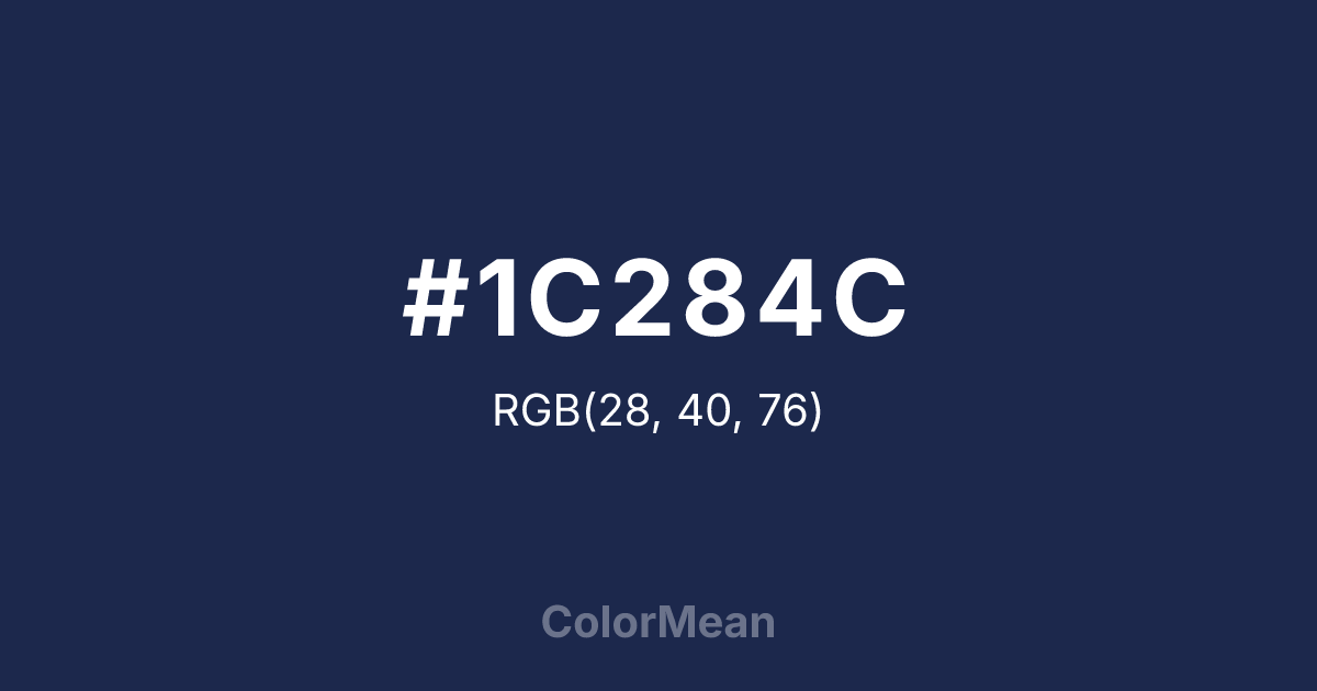 #1C284C color swatch