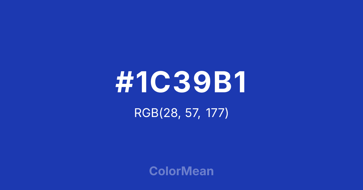 #1C39B1 color swatch