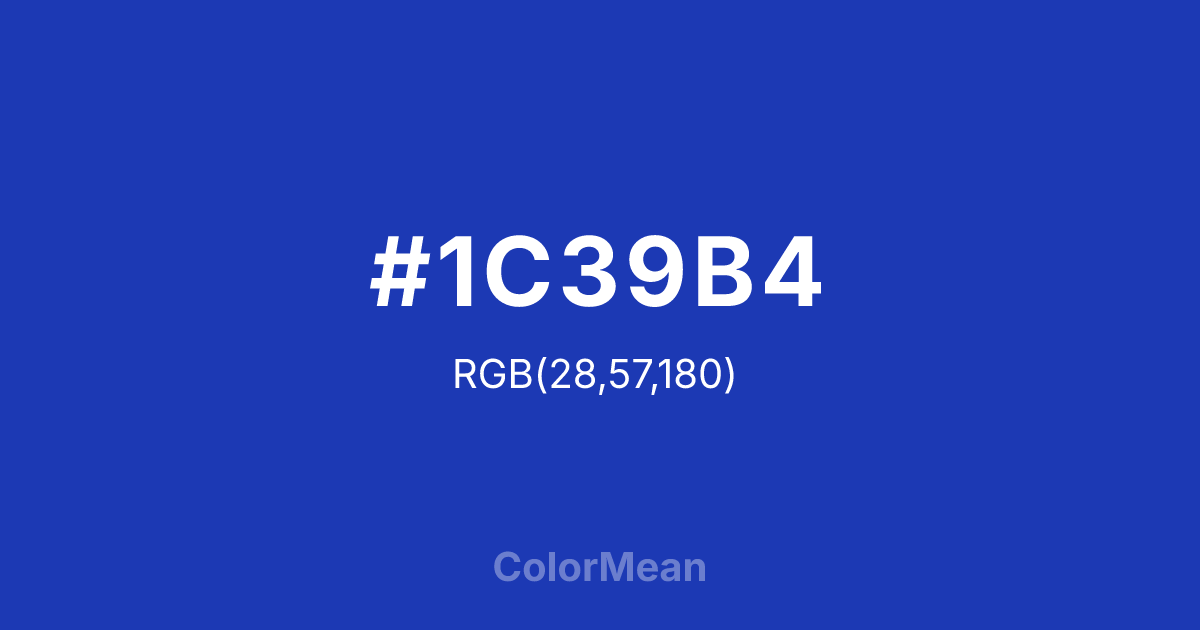 #1C39B4 color swatch