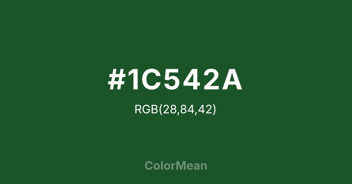 #1C542A color swatch