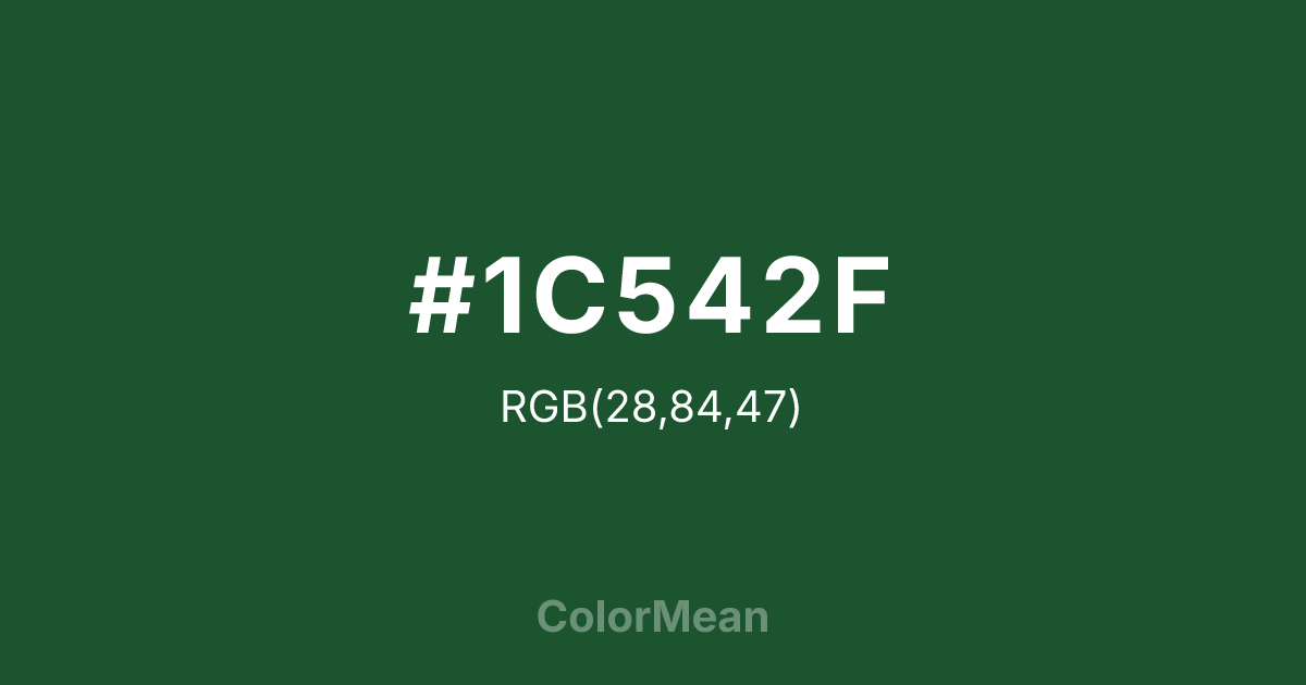 #1C542F color swatch