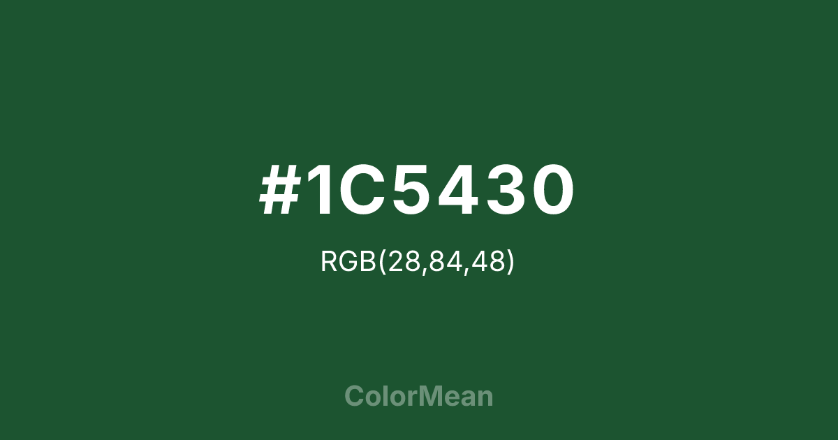 #1C5430 color swatch
