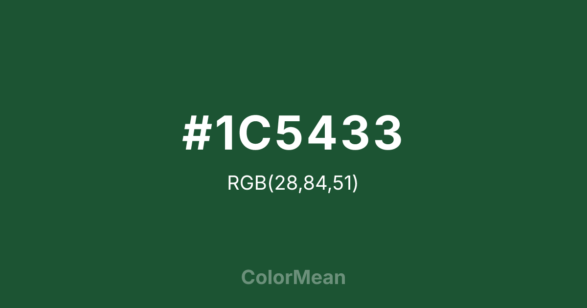 #1C5433 color swatch