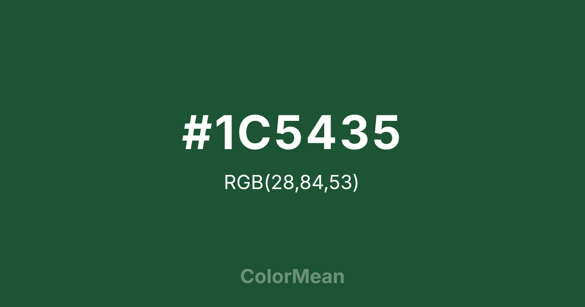 #1C5435 color swatch