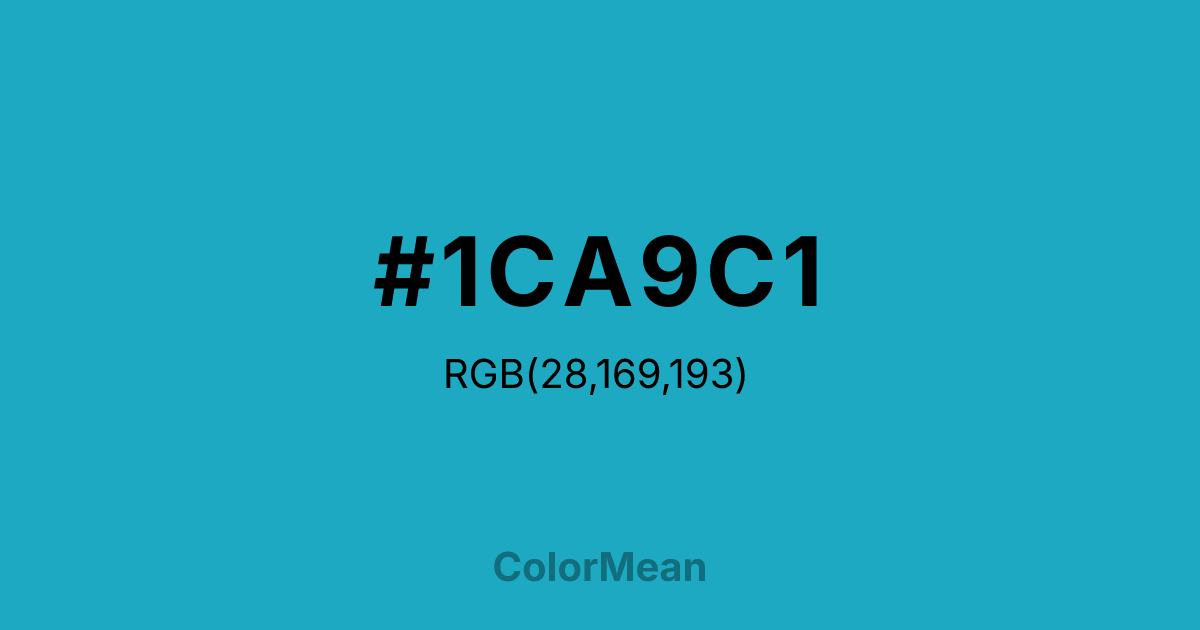 #1CA9C1 color swatch