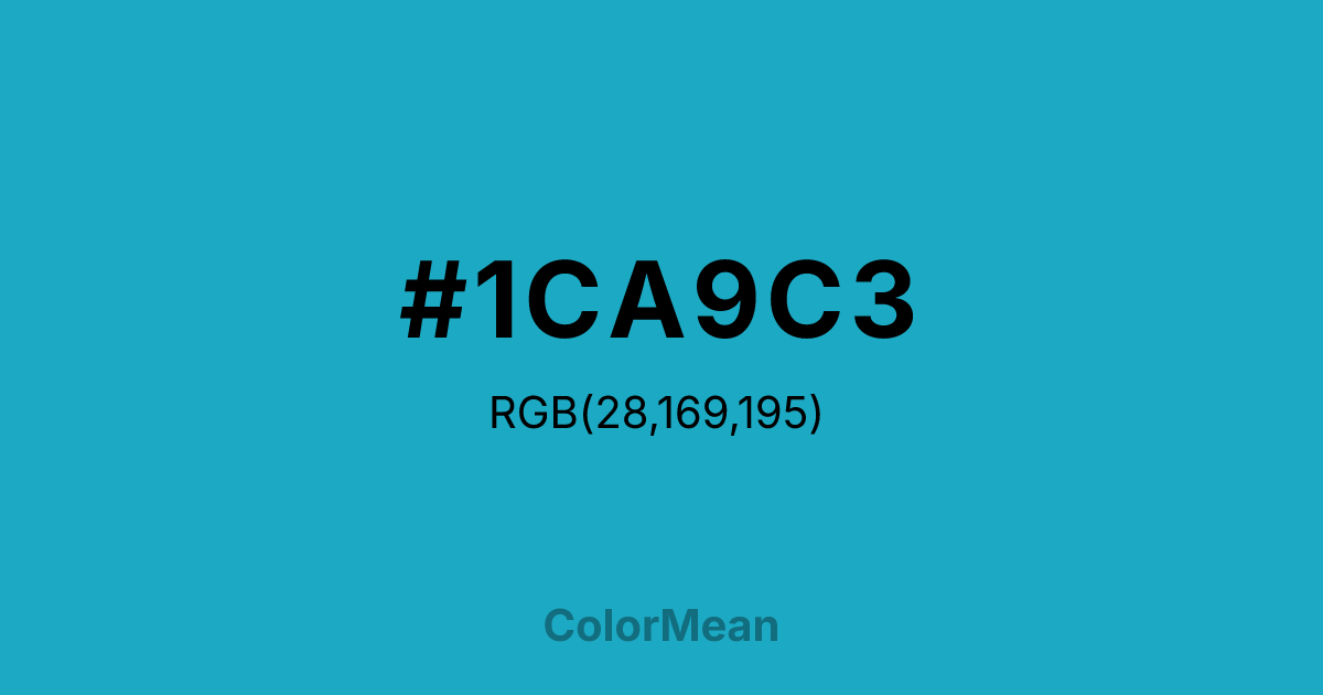 #1CA9C3 color swatch