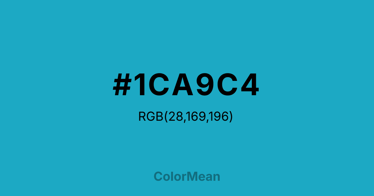 #1CA9C4 color swatch