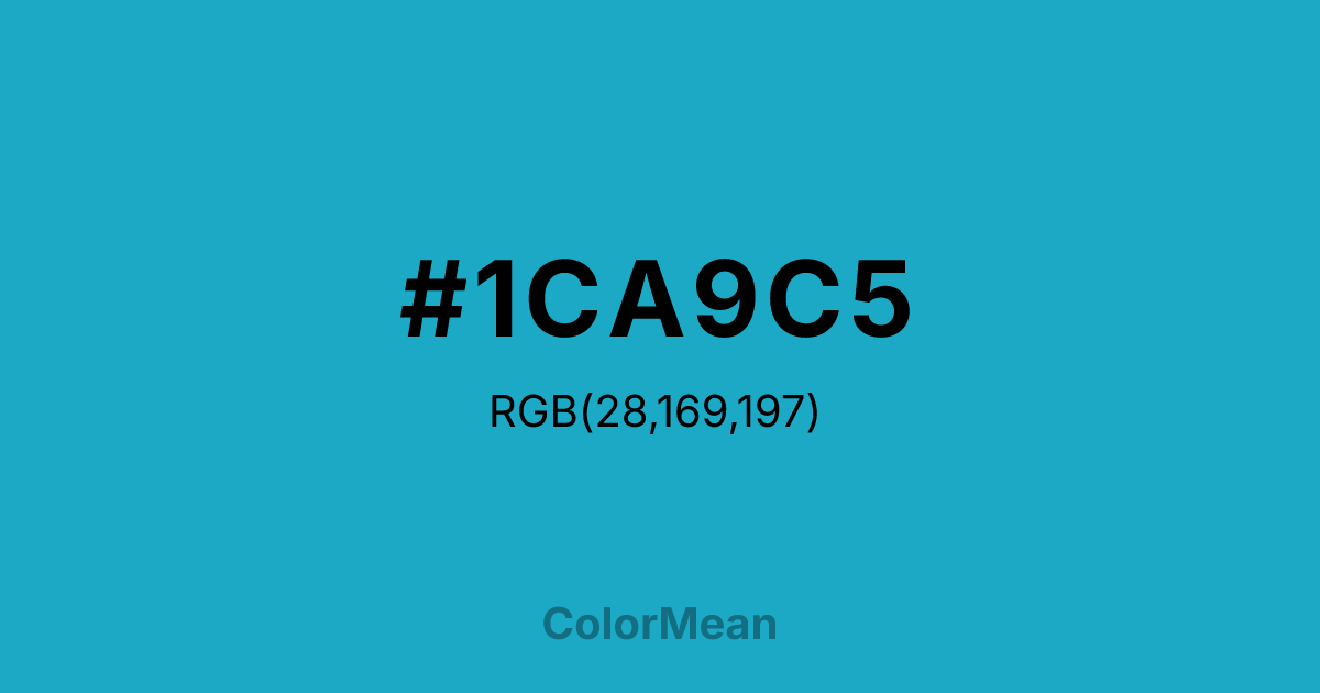 #1CA9C5 color swatch