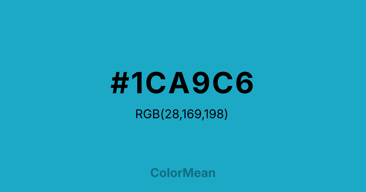 #1CA9C6 color swatch