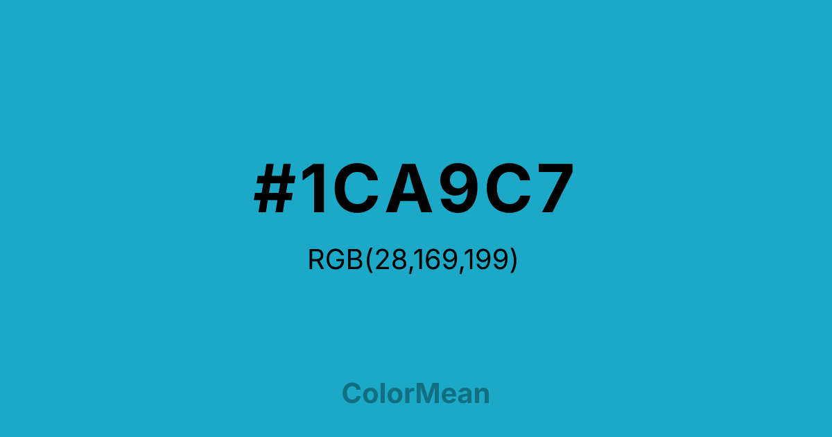 #1CA9C7 color swatch