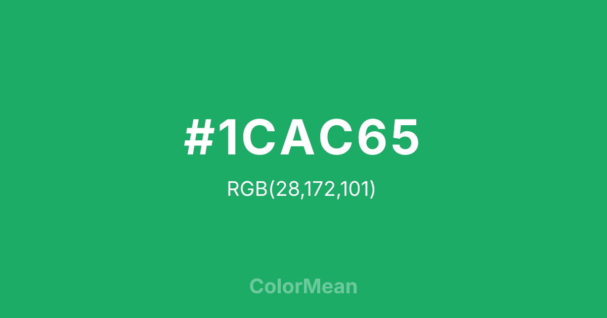 #1CAC65 color swatch