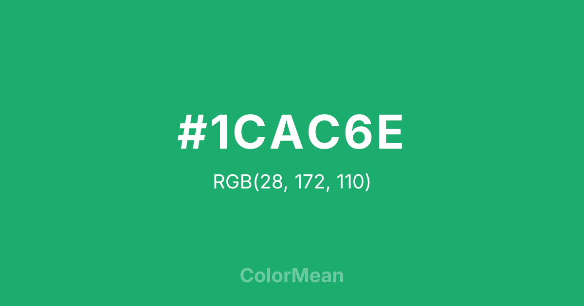 #1CAC6E color swatch