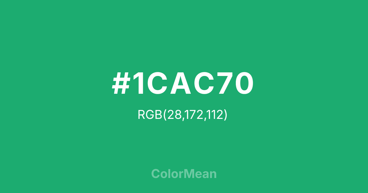 #1CAC70 color swatch