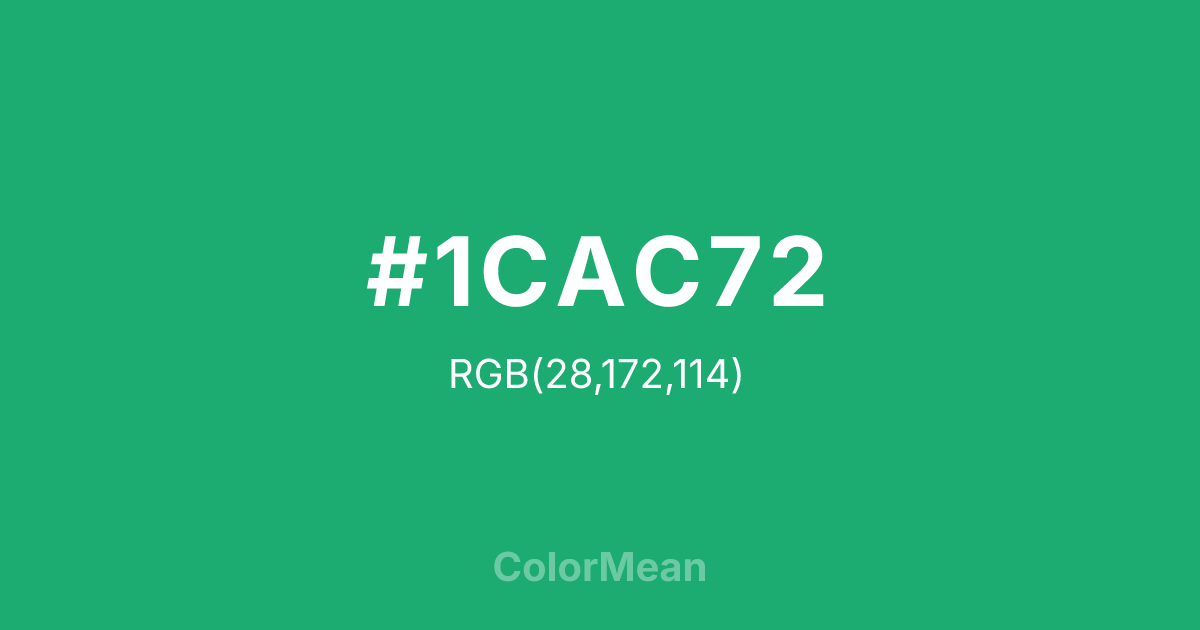 #1CAC72 color swatch