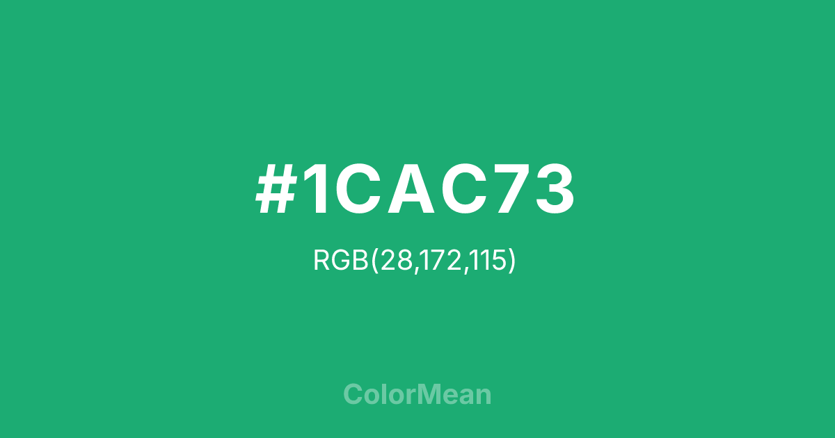 #1CAC73 color swatch
