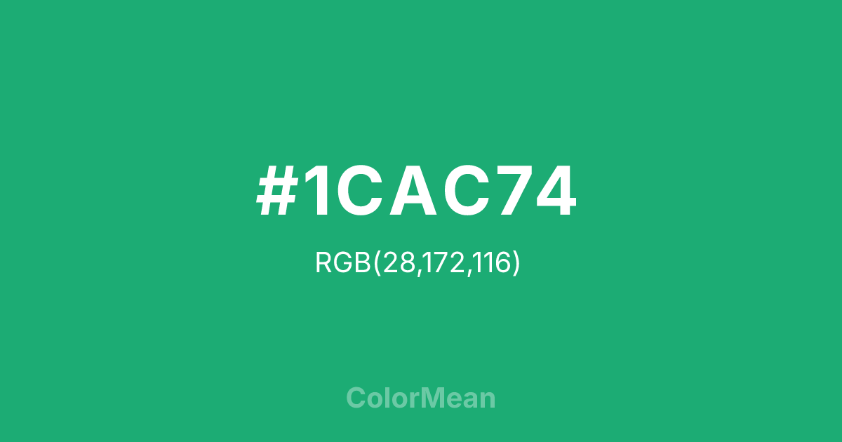 #1CAC74 color swatch