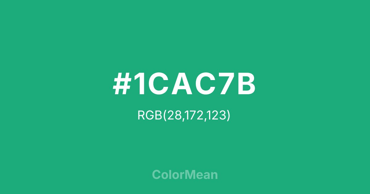 #1CAC7B color swatch