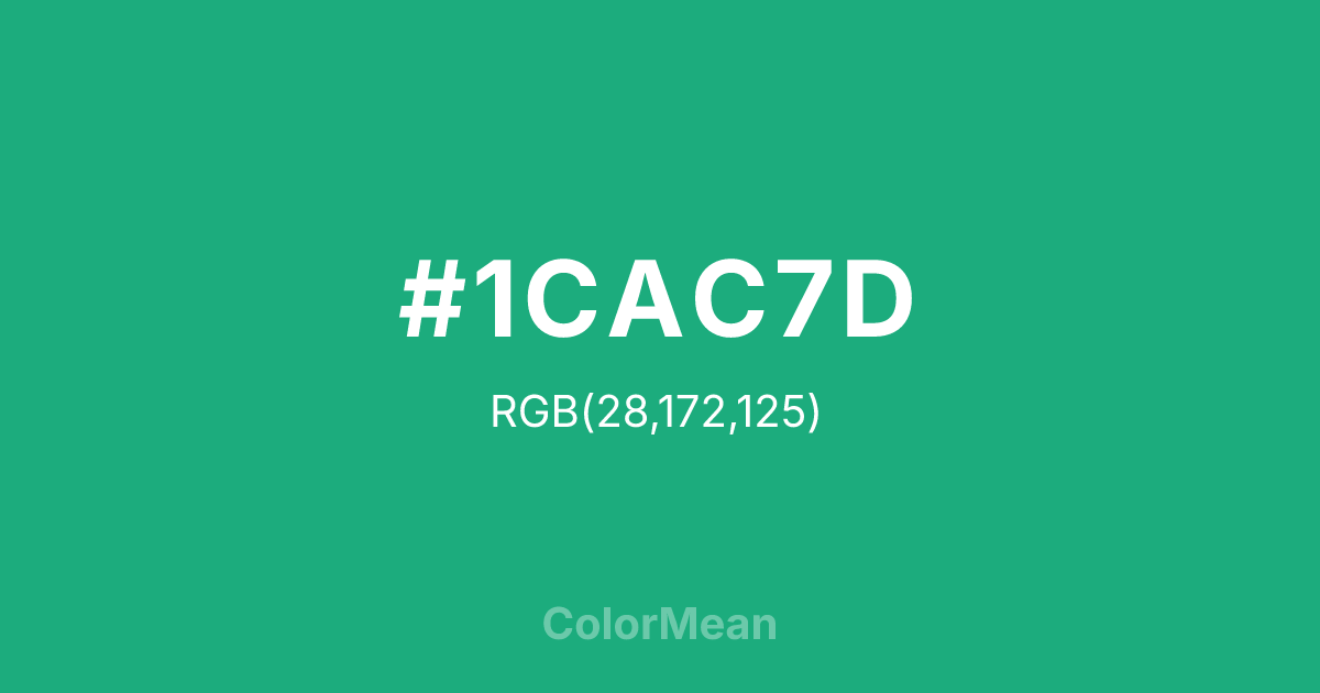 #1CAC7D color swatch
