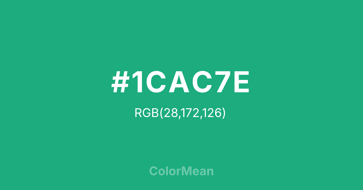 #1CAC7E color swatch