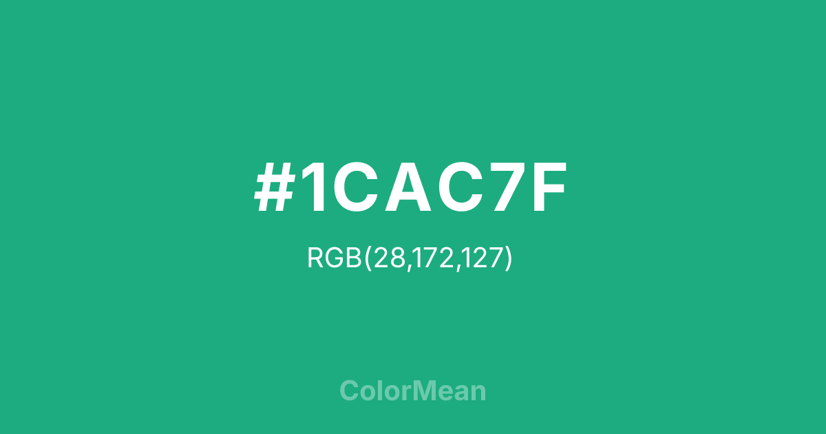 #1CAC7F color swatch