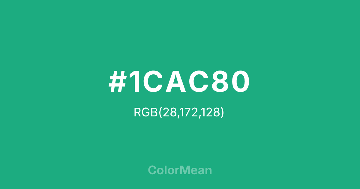 #1CAC80 color swatch