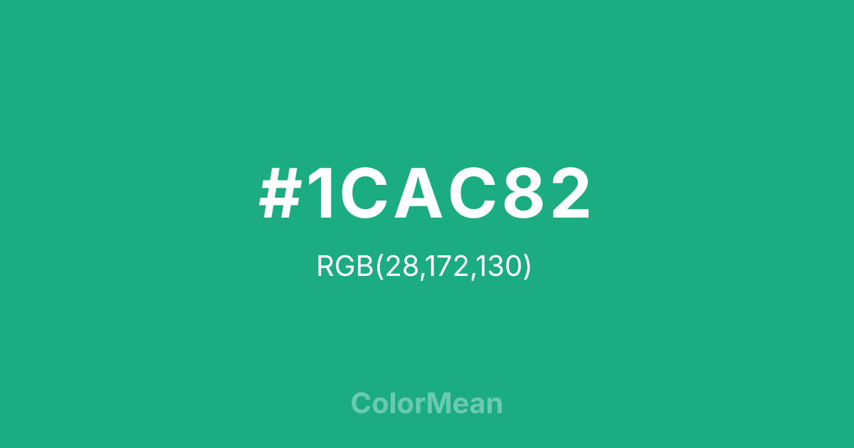 #1CAC82 color swatch