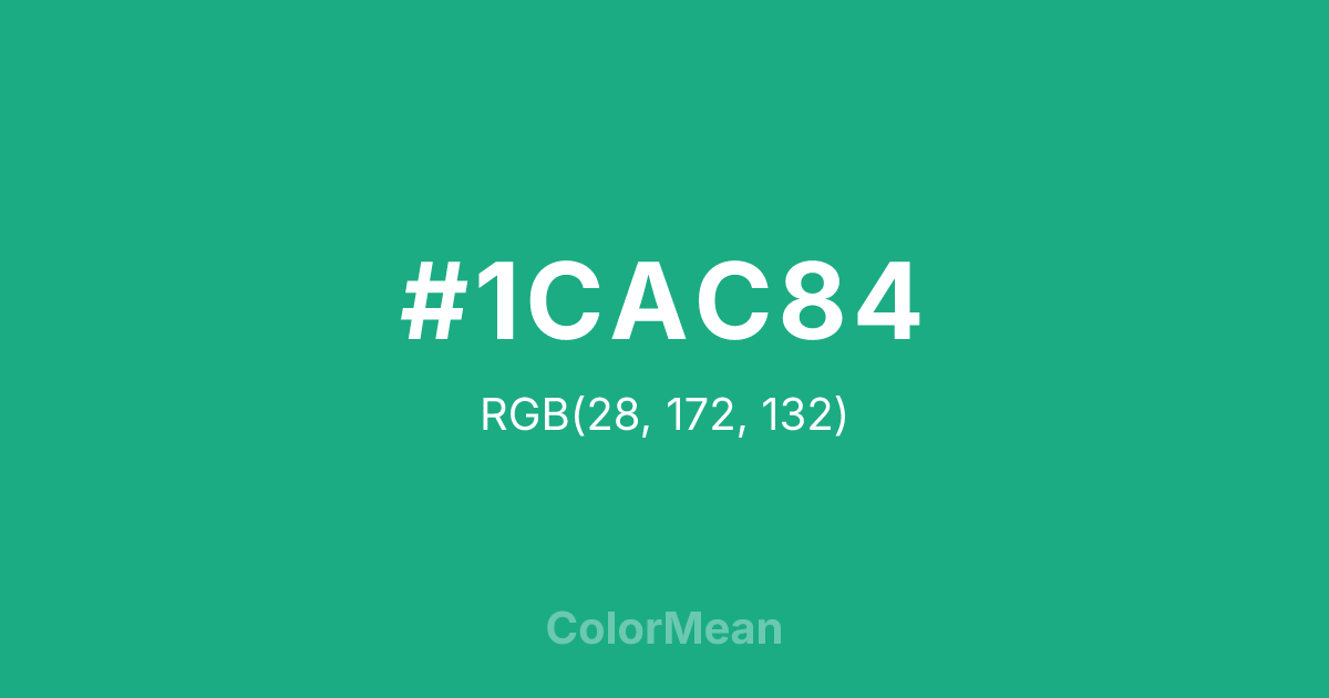 #1CAC84 color swatch