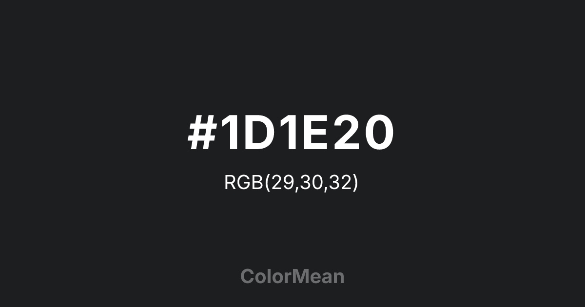 #1D1E20 color swatch