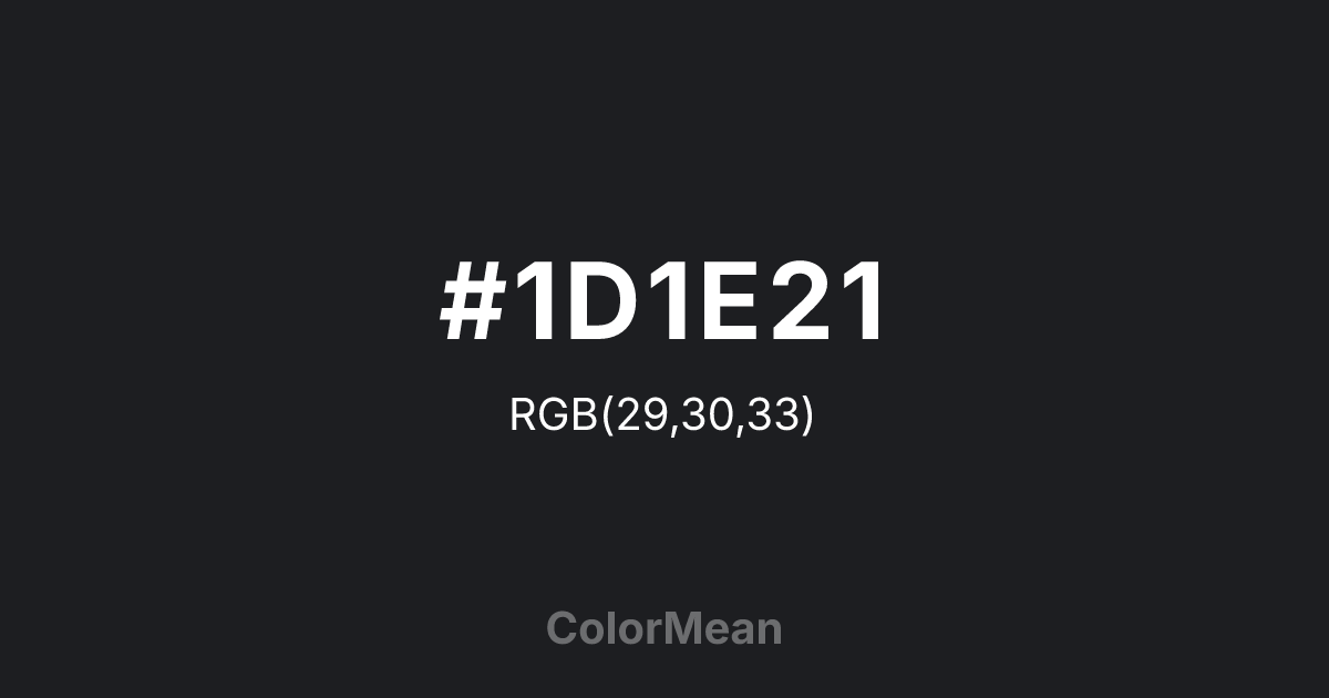 #1D1E21 color swatch