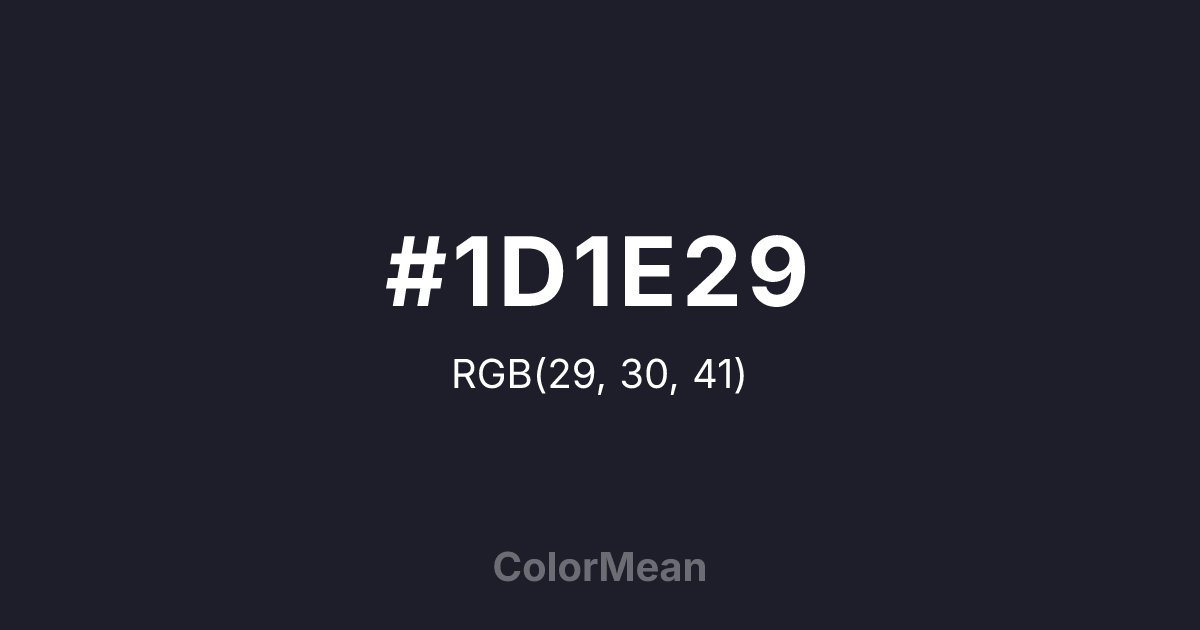 #1D1E29 color swatch