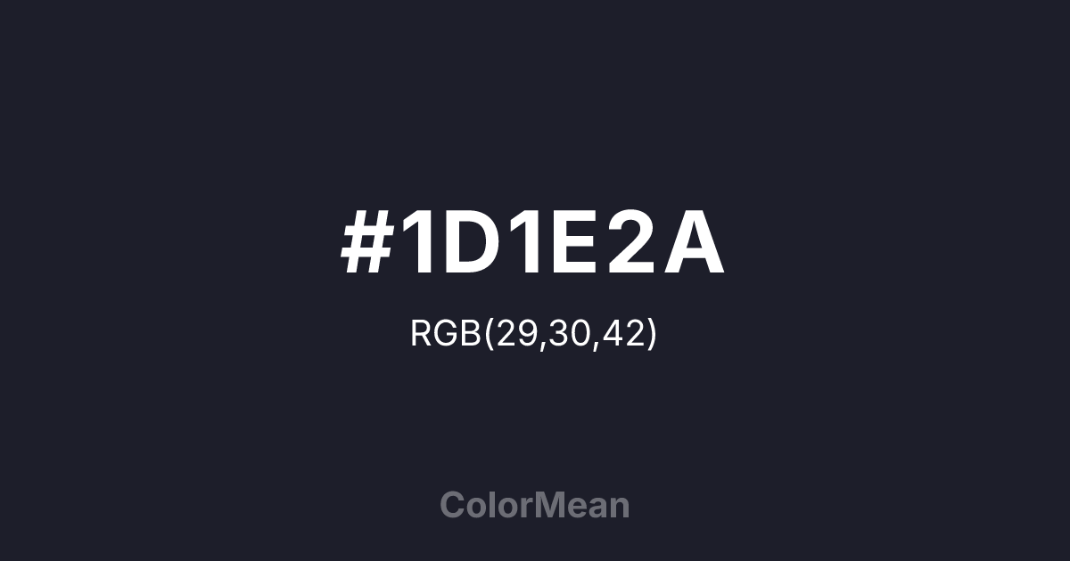 #1D1E2A color swatch