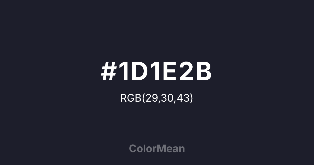 #1D1E2B color swatch
