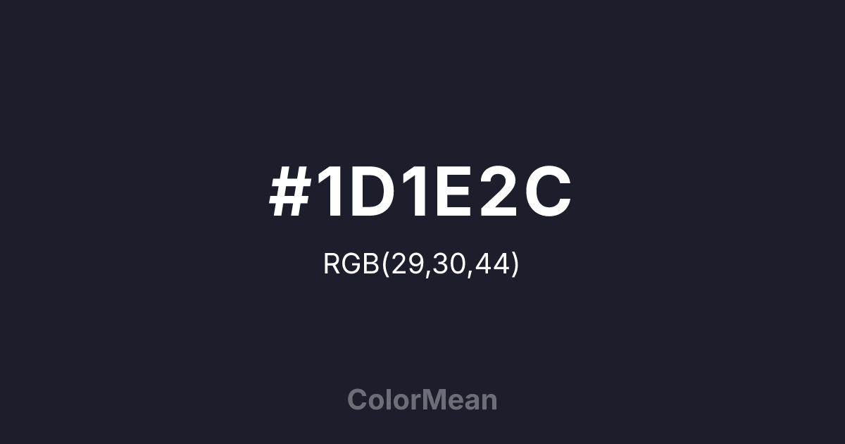 #1D1E2C color swatch
