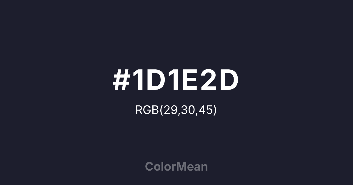 #1D1E2D color swatch