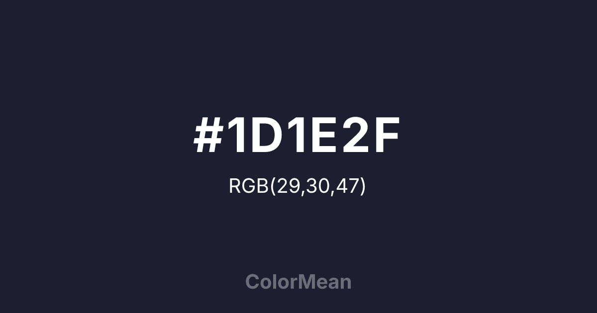 #1D1E2F color swatch