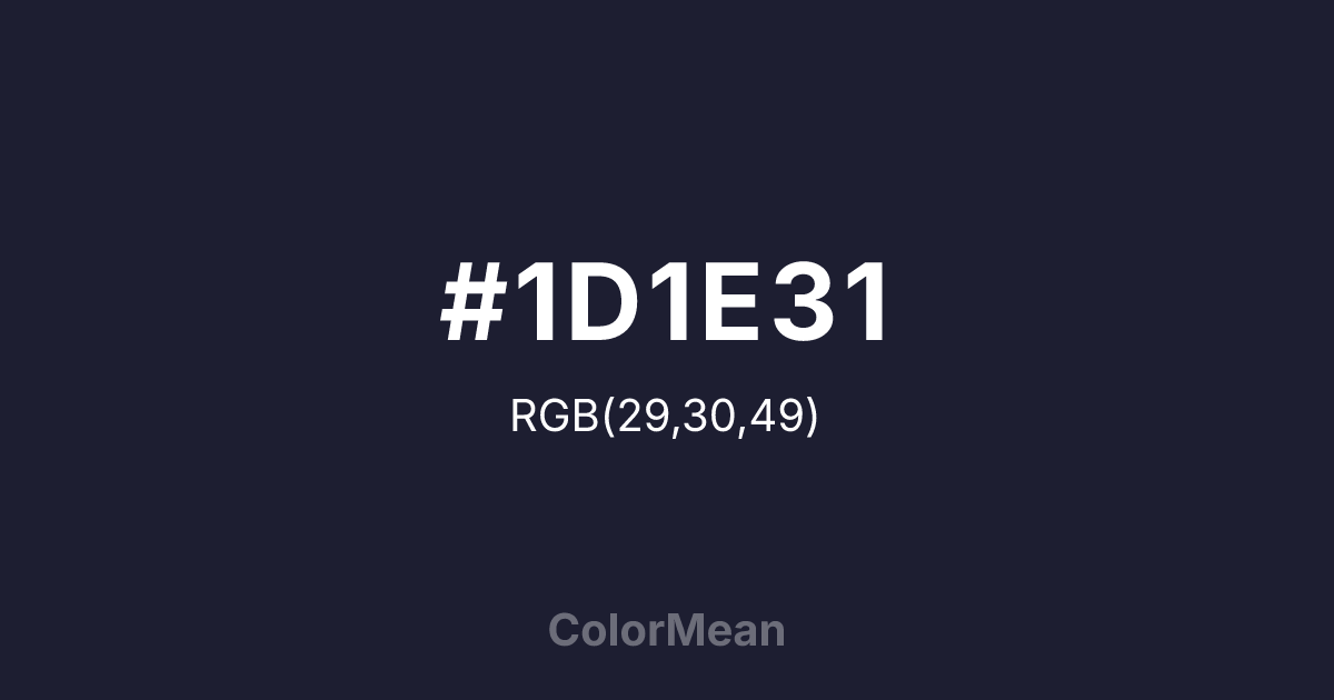 #1D1E31 color swatch