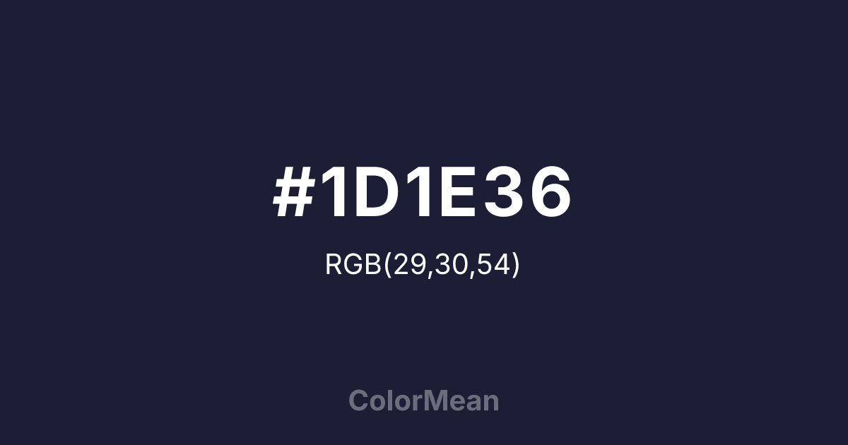 #1D1E36 color swatch