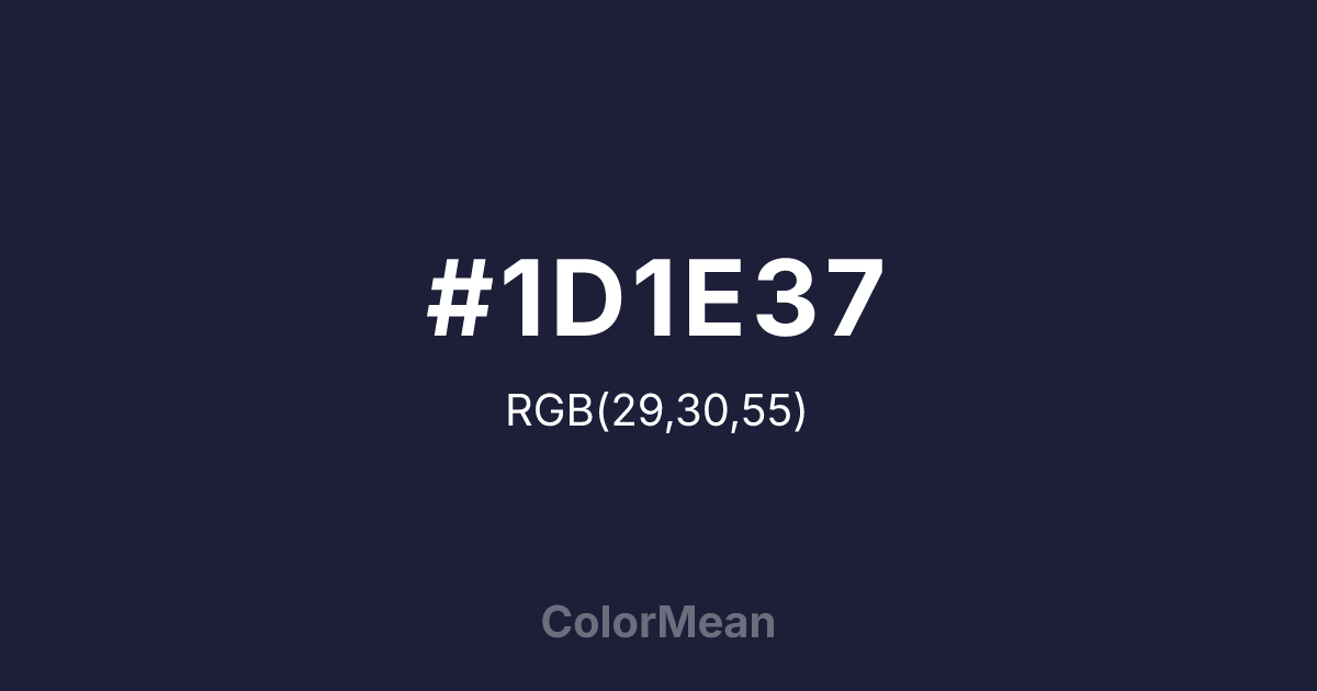 #1D1E37 color swatch