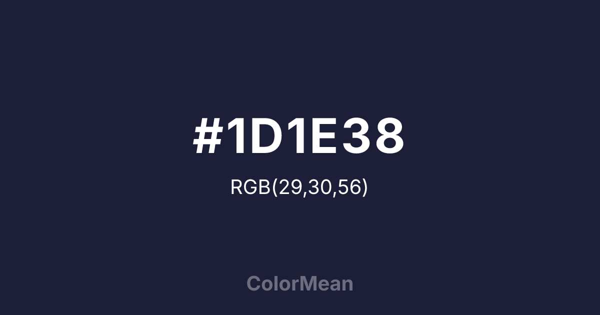#1D1E38 color swatch