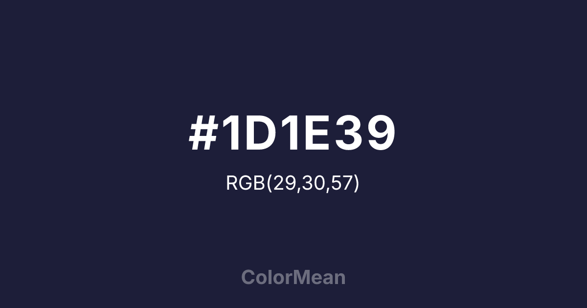 #1D1E39 color swatch