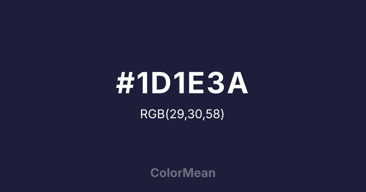 #1D1E3A color swatch